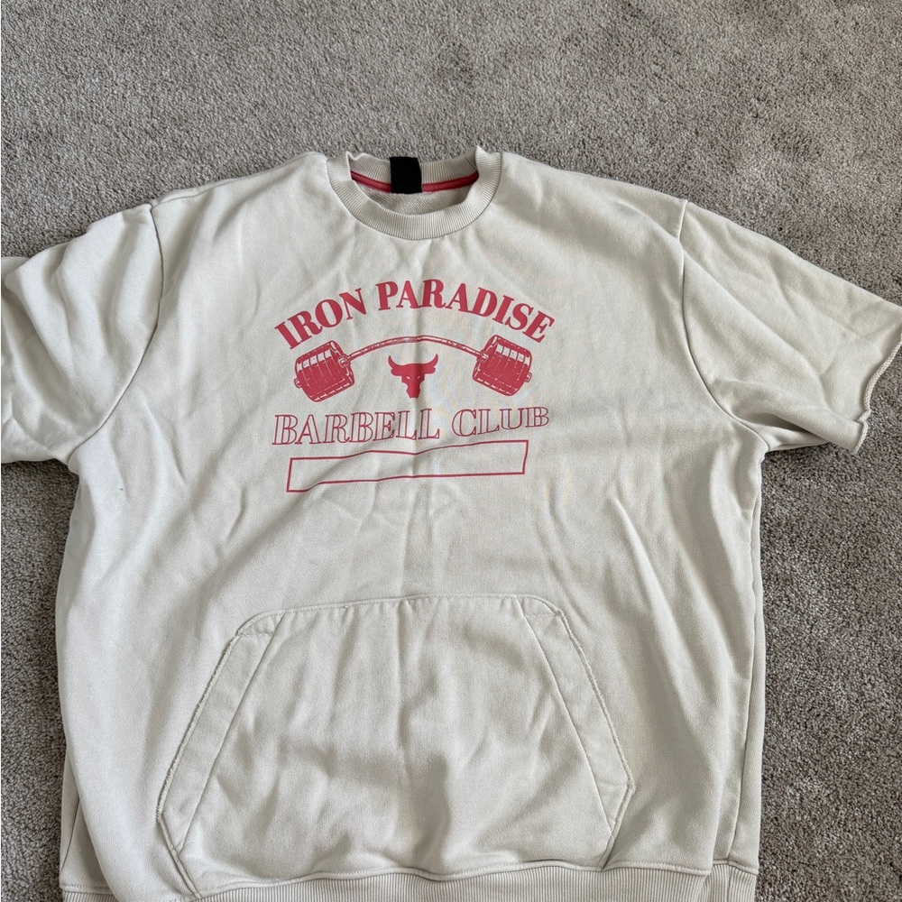 Under Armour White and Red Sweatshirt Iron Paradise